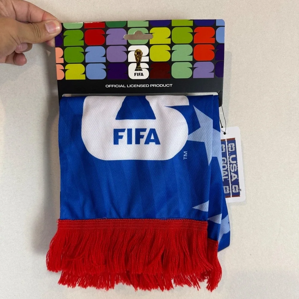 FIFA World Cup 2026 USA Goal Official Licensed Fan Scarf Blue White Red New
